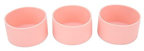 Rose Silicone Protection Bouteille D'eau Botte Manchon Antidérapant Résistant Aux Hautes Températures 3pcs