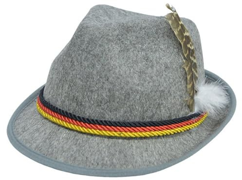 Generisch Damen Herren Unisex Hut Bayerischer Trachtenhut Kopfbedeckung Mütze Volksfest Oktoberfest Mottoparty Karneval Hippie Rock