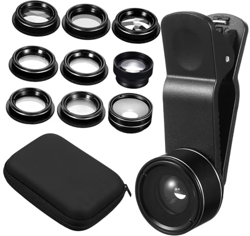 Sewroro Handy Objektiv Kamera Kit Weitwinkel Makro Fischauge Cpl Multifunktionsobjektiv Kompatibel Für Smartphones Mobiles Fotozubehör