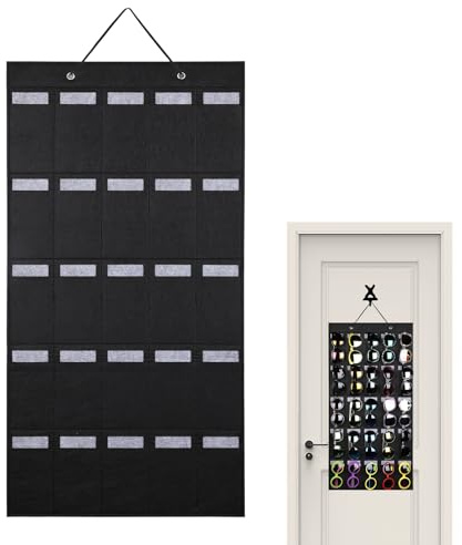 Brillenhalterung für Sonnenbrillen: Brillenhalter mit mehreren Taschen aus Filz, kompakter Organizer zum Aufhängen, weiches Regal, strapazierfähige Aufbewahrungstasche | Wandaufbewahrung für ca