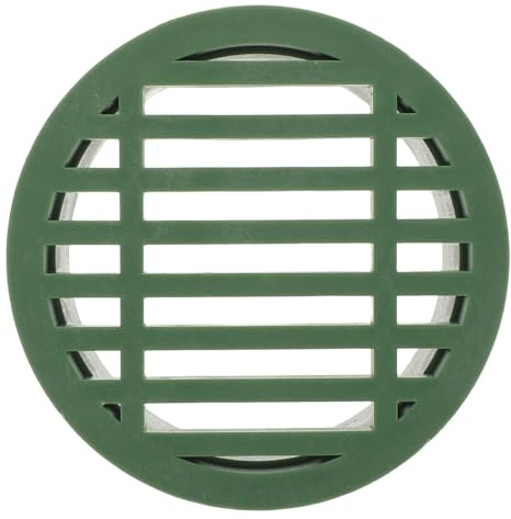 WOONEKY Large Green Garden Drain Grate Plastic Round Drain Cover Outdoor for Lawn Landscaping Flower Bed Efficient Water Flow Weather-Resistant