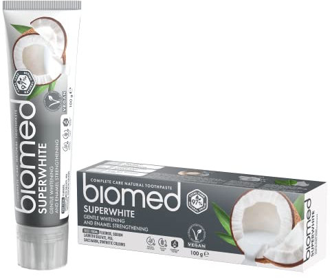 BIOMED Biomed Super White Fluorid freie Coconut Oil Toothpaste, 99 Prozent Natural Ingredients, 100g
