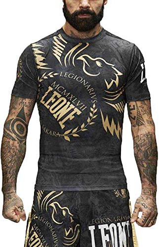 LEONE 1947, Rashguard Legionario, Unisex Adulto, Negro, M, AB925