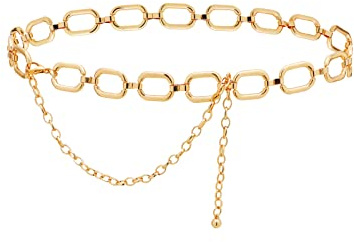 TOPACC Gold Chain Belts for Women Dresses Thick Metal Link Waist Chains for Jeans Skirt Girls Fashion