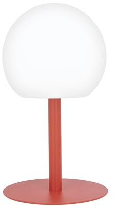 Xanlite, Lampe à Poser POP Boule Métal Rechargeable USB, Température de Couleur Réglable, Résistante IP44, Nomade avec Autonomie 8H, Finition Polie, Terracotta