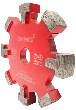 GVHAKG Disque de fraisage diamanté 130 mm, 17 mm - 8 segments - Rainure en forme de U - Pour chauffage au sol, sols en béton très durs et enlèvement - Chauffage du sol - Coupe à sec (130 x 17 x 22,23