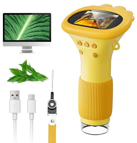 Microscope for Children, SGAINUL Digital Kid's Microscope with 2.0 Inch Screen Children's Microscope 1000x Zoom Mini Microscope Camera for Children, Birthday Gifts Aged 3+ Years