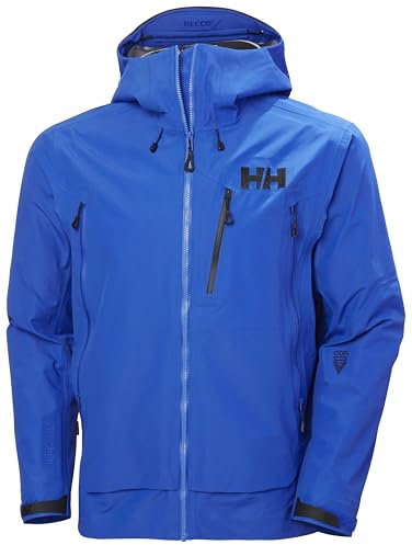 Helly-Hansen Odin 9 Worlds 3.0 Shell Jacket - Men's Waterproof, Windproof, Breathable, Helmet Compatible, Recycled Material, Cobalt 2.0 - Small