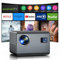 ZOOMCAT Proyector 4K con Netflix, 30000 lúmenes 1000 ANSI, Android TV, WiFi6 Bluetooth, 1080P Full HD, LED, Portátil