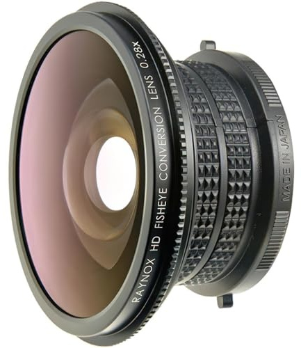 HDP-2805ES-2805ES High-Definition 0.28x Diagonal Fisheye Conversion Lens; for 4K/HD Camcorders; 49-52mm Filter Size Compatible; Up to 5X Zoom-Through; High-Index Optical Glass