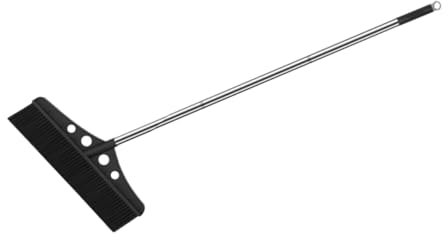 GRADENEVE Outdoor Industrial Broom Heavy Duty Push Sweeper for Garden Stainless Steel Brush