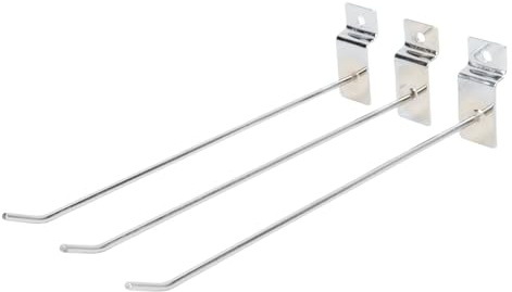 Slatwall Krok Lamellvägg Krokar 50 STK Aluminiumlegering Spår Krok 20cm 3,3 Mm Vägghängande Stark Lastbärande Lamellhängare