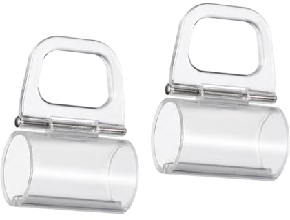 UKCOCO 2piezas Unidades Abrazaderas Transparentes para Estores Sin Cuerda Clips De Sujeción Horizontales Tiradores Prácticos para Persianas Plisadas Accesorios para Ventanas Hogar y Ofici