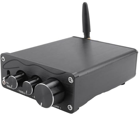 CAIONPLE Amplificateur de Son HiFi MA12070 80Wx2 Bluetooth 5.0 Amplificateur de Puissance Audio Stéréo pour Home Cinéma Karaoké Amplifiy-Noir Facile à Utiliser