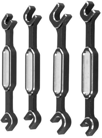 Xiuganpo RC Turnbuckle Wrench, 4PCS Turnbuckle Nut Ball Joint Remover Sturdy 3.0 3.2 .5 .7 4.0 5. 6.0mm Easy to Use Aluminum Alloy for RC Car (Black)