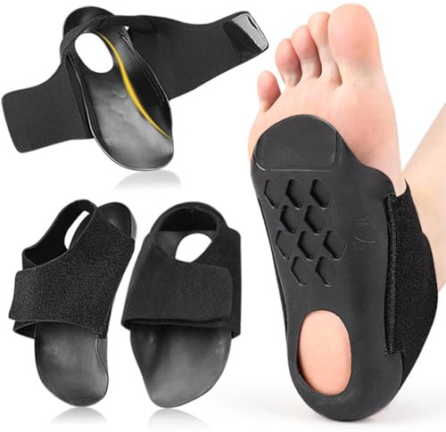 YAFLUG 1 Paires Hauteurs Remplaçables Soutien Voute Plantaire, Bandages De Voûte Plantaire Pour Fasciite Plantaire, Aponévrosite Plantaire Bandages Pour Voûte Plantaire Haute Pieds Plats