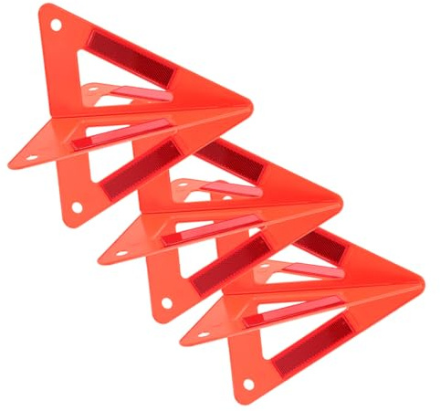 TOGEVAL Triángulos Reflectantes De Advertencia Para Vehículos 3 Piezas Plegables Kit De Seguridad Vial Para Carretera y Emergencias Conductor