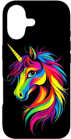 Licorne Coloré Arc-en-Ciel Cavalière Chevaux Équitation Coque pour iPhone 17