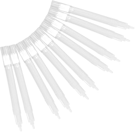PHENOFICE 10 Rotuladores de Pintura Vacíos Recargables Cuerpo Grueso de Pp y Fibra, Marcador Blanco para Dibujo y Obras de Grafiti, Bolígrafos Reutilizables para Arte