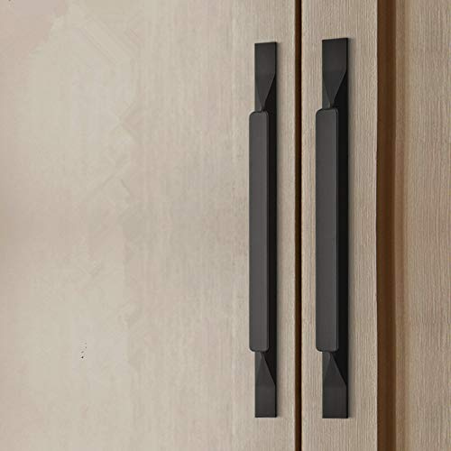Shozafia Kitchen Cabinet Pulls - Black Cabinet Handles - 5 Pack Long Cabinet Hardware for Drawers Dresser Furniture Pulls (3.78 inches Hole Center - 6.3 inches Length)