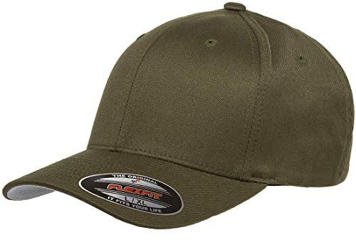 Flexfit Trucker Cap mit Mesh-Einsatz – Fitted-Design, Oliv/Blatt für mich (Leaf It to Me), S/M