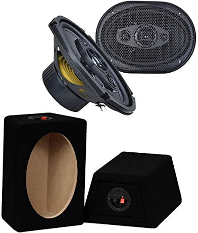 Mediadox 16x23cm (6x9) Auto Oval Lautsprecher/Boxen/Speaker Set von Ground Zero (GZIF 69) + MDF Gehäuse - 180 Watt MAX