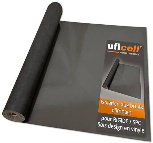 uficell® VinoSound Rigid Premium Akustik Verlegeunterlage Trittschalldämmung für SPC/Rigid klick Vinylböden - Druckfestigkeit: 1900 kPa - Stärke: 1,5 mm (10 m²)