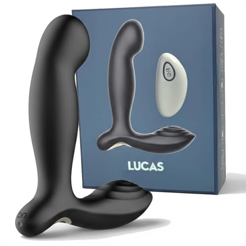 Sh! Vibrating Prostate Massager with a Black Silisonc Design with 9 Vibration Patterns this 6-Inch Rechargeable with cable included is Waterproof and Remote Control