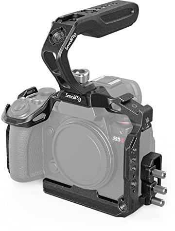 SMALLRIG “Black Mamba”Cage Kit for Panasonic LUMIX S5 II / S5 IIX with Top Handle and HDMI & USB-C Cable Clamp - 4024