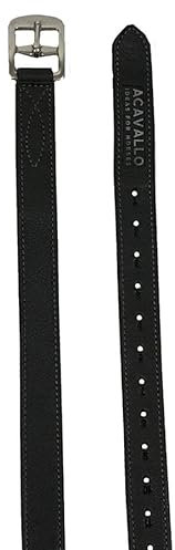 Acavallo Steigbügelriemen Kalbsleder mit Nylon, Farbe:schwarz, Länge:135