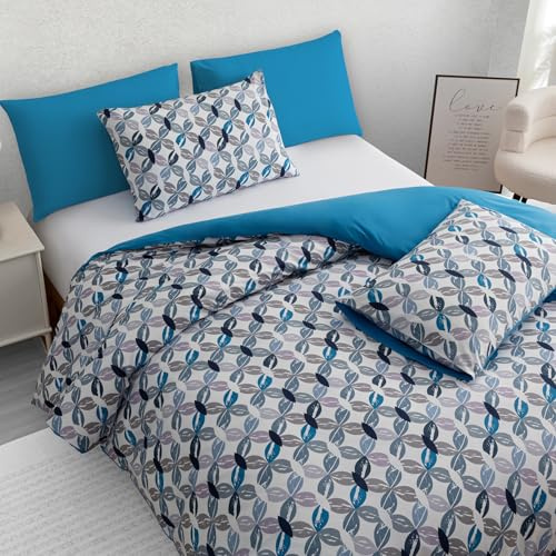 Pamposh Double De Couette Housse Ensembles - Prime Brossé Microfibre De Couette Ensemble - Facile Soins Léger Literie Ensemble 3 Pièces avec Glissière Fermeture