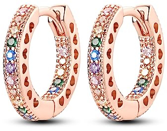 NARMO 925 Sterling Silber Ohrringe mit farbigem Zirkon für Damen