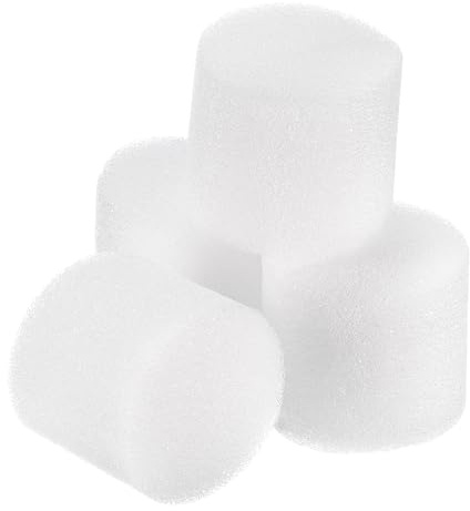 M METERXITY 50 Pack Hydroponic Sponges - Growth Medium Cylindrical Sponge Apply to Home Vegetable Flower Cultivation, (1.26 Inch, White)