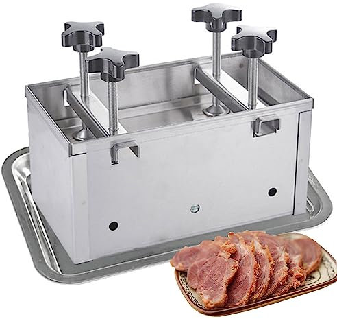 Stainless Steel Meat Press Mould Ham Press Mould | Hamburger Patty Maker with Twin-Screw Pressurization Device | Ideal for Stuffed Burgers, Sliders, Barbecue, Griling, Beef 10KG