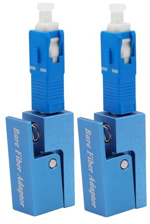 YiNLuax 2Pcs UPC Optical Connectors Circular Bare Fiber Flange Temporary Adapter OTDR Test Fiber Coupler Connectors Replacement Bare Fiber Adapter