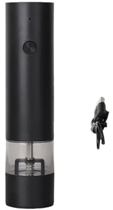 Electric Peppers Mill Set Electric Salts Mill Peppers Grinder USB Rechargeable Adjustable Mill for Kitchen Cooking