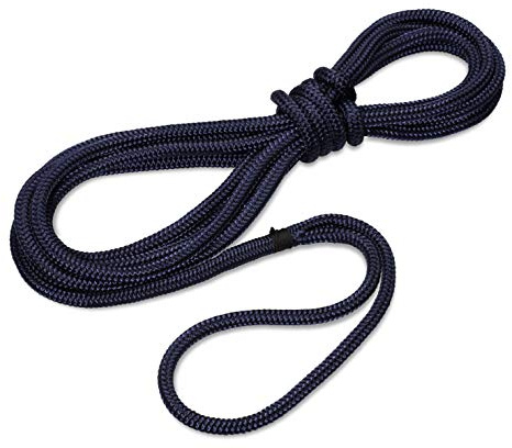 Seilflechter - Festmacher 10mm Ø, 6m Länge, 40 cm Auge gespleißt & getakelt, Festmacherleine fürs Boot in Navyblau, 1.900 daN