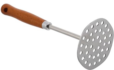 LAPYAPPE Schiacciapatate Manuale Utensile Da Cucina Per La Casa Schiacciapatate Per Alimenti Per Bambini Manico in Legno in Acciaio Inossidabile