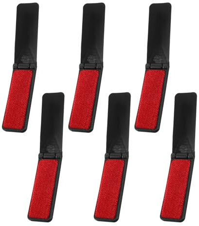 Classicseali 6PCS Lint Brush for Clothes,Travel Clothes Brush,Reusable Lint Roller for Pet Hair,Furniture, Sofa, Pet Hair, Fabric Lints Dust Removal Tool, Black