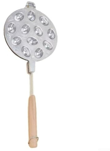 Zilimontt Mini gaufrier ovale pour gâteaux et gaufres aux œufs, taille compacte, parfait pour la pâtisserie maison (argenté)