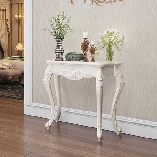 Meuble console pour appartement,console élégante contre le mur,Petite console d'entrée imitation bois,table d'entrée moderne,Console blanche pour canapé,table d'entrée de forme libre pour petit espace