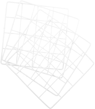 Zerodeko Panel de Rejilla para Fotos 4 Piezas de Hierro Blanco