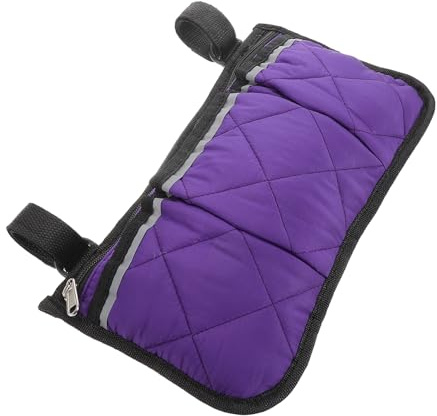 DECORNIJIA Rollstuhl Seitentasche Organizer Tasche Armlehnentasche Mit Blumendesign Leicht Praktisch Langlebig Befestigung Für Rollstuhlarmlehnen Zur Aufbewahrung Von Getränken Und Mobiltelefonen