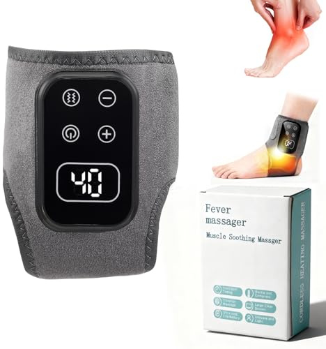 Fußmassagegerät, Foot Massager, Kabellose Fußmassagegerät 3 Modi und 5 Wärmestufen Fußwärmer mit Massagegerät für Knöchel, Ferse, Sohle, Fußgewölbe, Achillessehnenentzündung und Plantarfasziitis