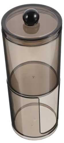 LOLIPPYY Dispenser Porta Cotton Fioc e Dischetti in Trasparente Doppio Scatola Compatta per Bagno e Viaggio Organizzatore Resistente per Cotone e Bastoncini Design Salva Spazio