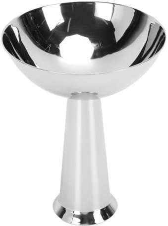 Ausla Tasse à Glace en Acier Inoxydable, Bol à Dessert Haut de Gamme pour Collations et Puddings, Design élégant sur Pieds pour Fêtes et Mariages (Rond)