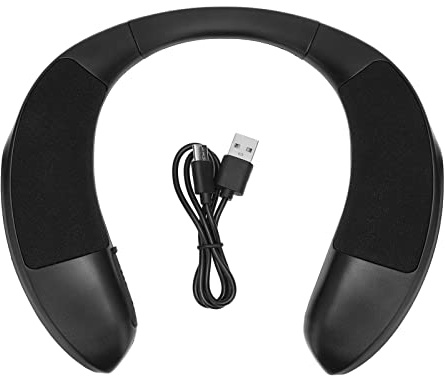 Yosoo Health Gear Nackbandshögtalare, Trådlös Bärbar Högtalare Multifunktionshänder Klara Samtal Stereoljud 12 Timmars Speltid, Bärbara Högtalare för Hem, Kontor och Utomhus
