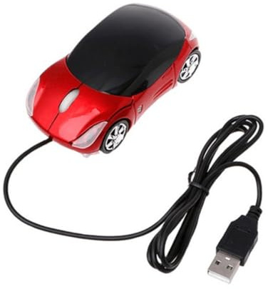 AMSLSIU Bureau de Remplacement de Souris Optique Filaire en Forme Voiture à Vitesse Universelle 3 Touches Accessoires Souris d'ordinateur Jeu
