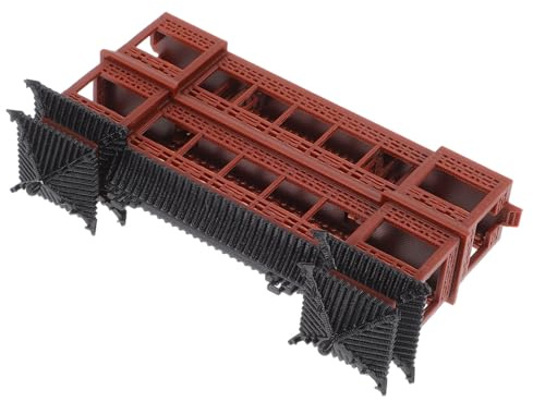 CAXUSD Miniature Garden Pavilion Model in Chinese Style, Sturdy Plastic Micro Pavilion for Miniature Garden and Fish Tanks, Versatile Use with Brown Colour and Unique Design for Outdoor