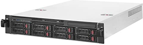 SilverStone Technology SST-RM22-308 - Châssis de Serveur monté en Rack 2U, prenant en Charge 8X HDD SAS/SATA avec Interface Mini-SAS HD SFF-8643 12 GB/s Silver